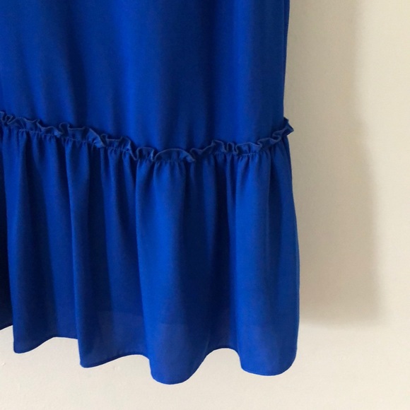 Amanda Uprichard Cobalt Blue Drop Waist Dress M - Picture 2 of 4
